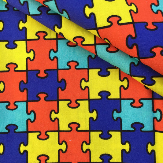 Autism Awareness Print Fabric