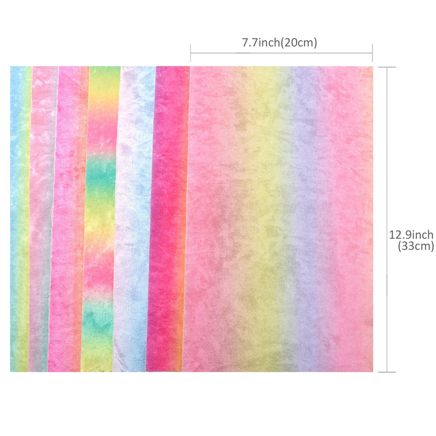 7pcs/set Velvet Fabric Set（20*33cm)