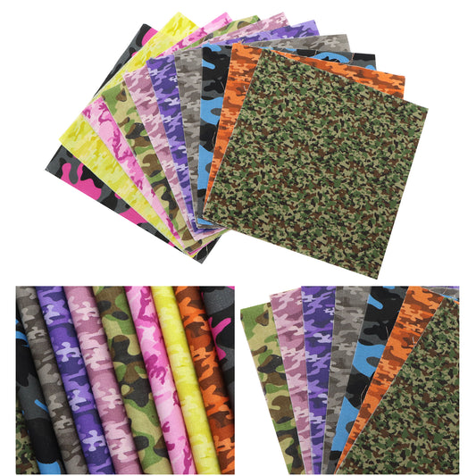 10pcs/set Camouflage Cotton Fabric Set