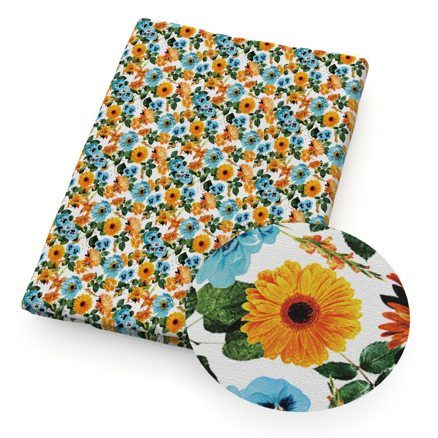 Daisy Flower Print Fabric