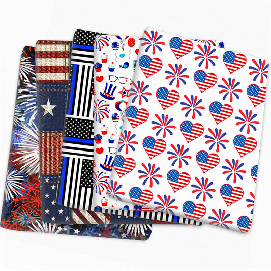 4th of July Print Fabric