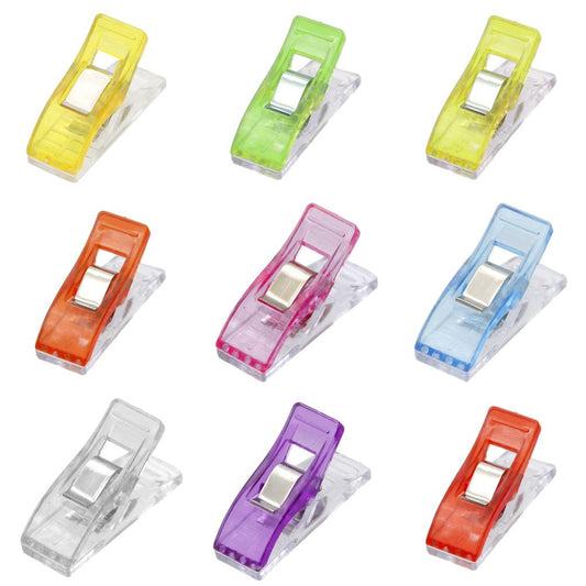 27*10mm Plastic Sewing Colorful Clips Glow In The Dark 10pcs