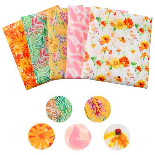 Flower Print Fabric Set