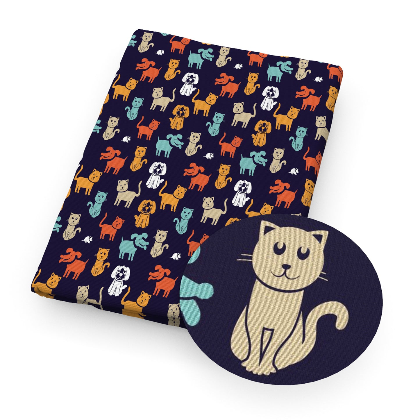 Cat Print Fabric